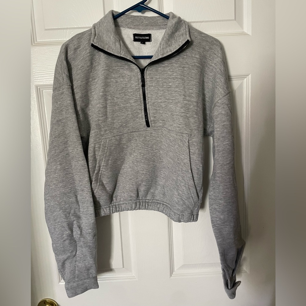 Gray sweater grey cute prettylittlething
